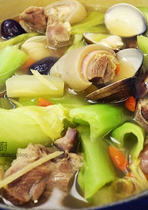 刈菜菜心羊肉湯(可當火鍋湯頭) 的食譜成品照片