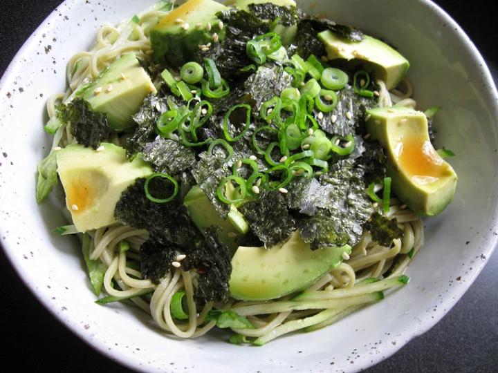 Easy Steps to Make Recipe Avocado Soba Salad with ‘Mentsuyu’ Sauce that is  Makes Drooling, Delicious}