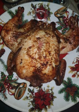 Una foto de Pollo horneado al estilo dominicano 🇩🇴🇩🇴🇩🇴🎉