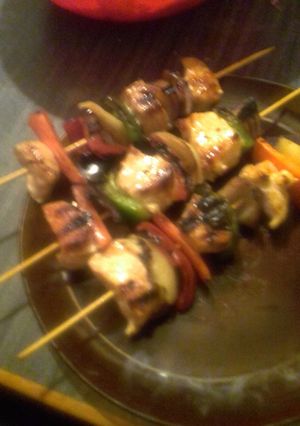 Una foto de Brochettes de pollo
