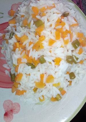 A picture of Colour rice(Vegetable rice).