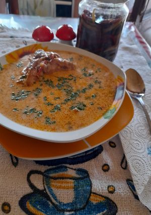 O poză a rețetei Ciorba din oase de porc cu zarzavat nou.