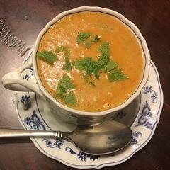 A picture of California Farm Cucumber Gazpacho Soup.