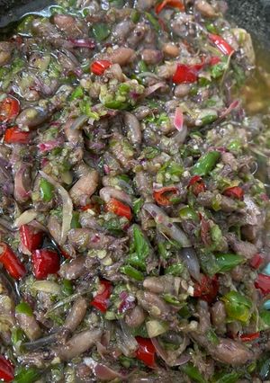 Foto resep Sambal hijau kecombrang+baby cumi