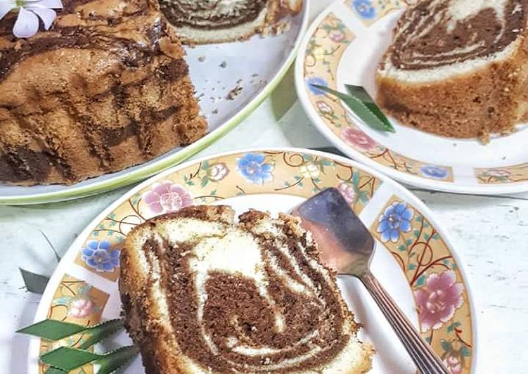 Cara Gampang Membuat Marble cake ala pak sahak Anti Gagal