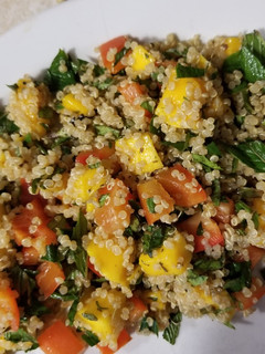 A picture of Mango, mint & quinoa salad.