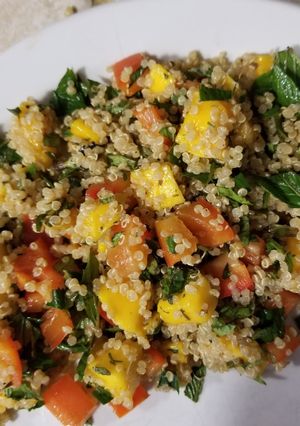 A picture of Mango, mint & quinoa salad.