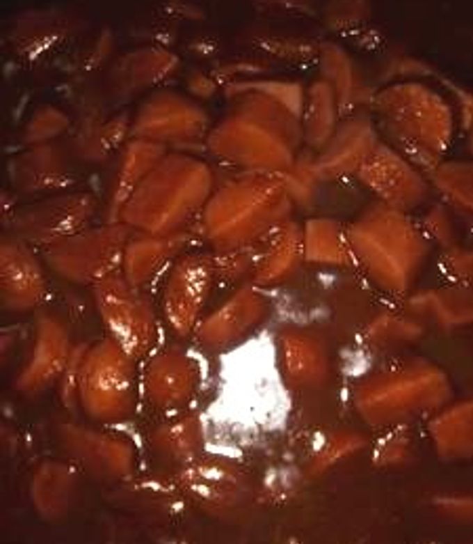 Una foto de Salchichas en adobo