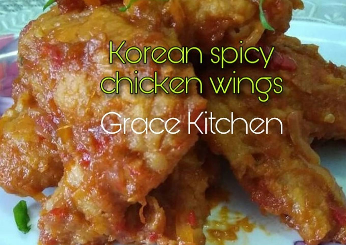 Korean spicy chicken wings