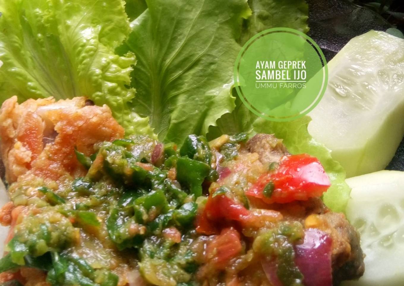 Sambal mentah cabe ijo (untuk ayam geprek)