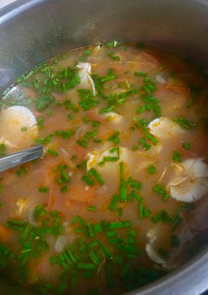 Hình của món Canh cà chua nấm bào ngư.