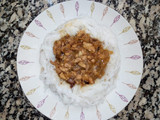 Tallarines de arroz en salsa de yogur y soja