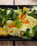 Măng (sặt, nứa, tre, trúc, vầu, giang) xào tempeh, lá lốt