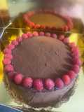Torta cioccolato e lamponi