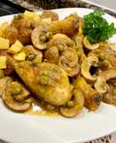 Muslitos de pollo con champiñones