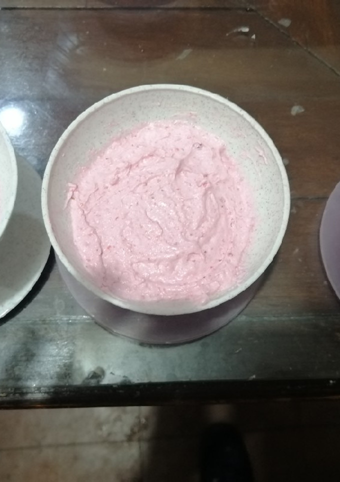 Una foto de Mousse de fresa