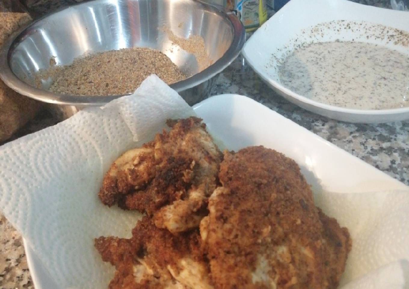 Pechugas de pollo empanizadas π