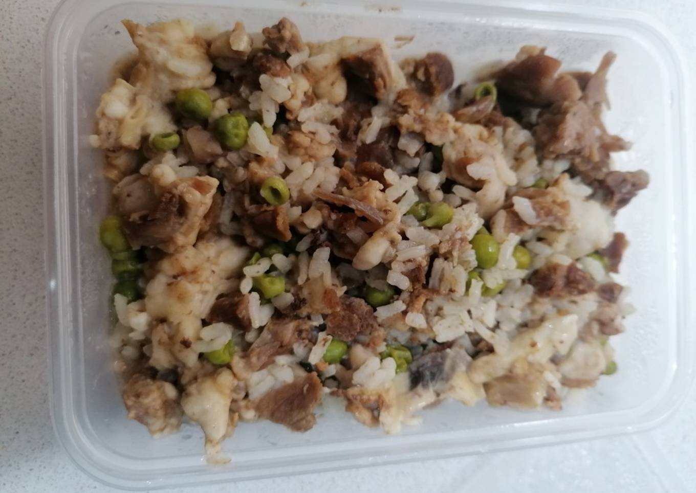 Arroz con carne para perro