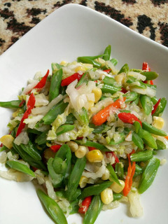 Foto resep Tumis buncis sawi jagung