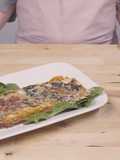 Süßkartoffel-Spinat-Quiche in nativem Olivenöl extra gebraten
