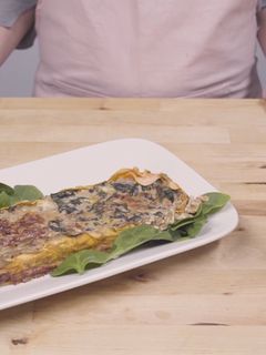 Süßkartoffel-Spinat-Quiche in nativem Olivenöl extra gebraten Rezepthauptbild