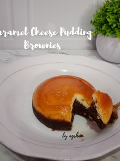 Foto resep Caramel Cheese Pudding Brownies🍮