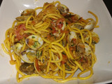 Espaguetis con chirlas