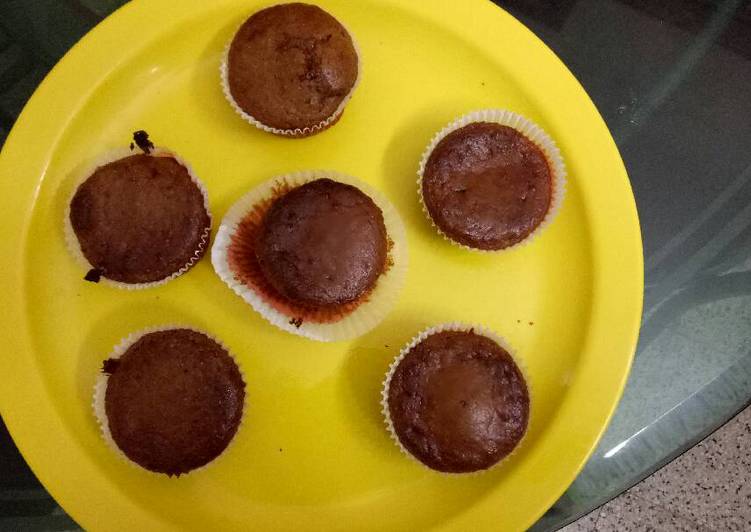 Recipe of Award-winning Eggless chocolate muffins. (high protein)