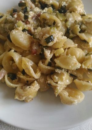 Foto di Orecchiette con zucchine,pancetta e yogurt greco