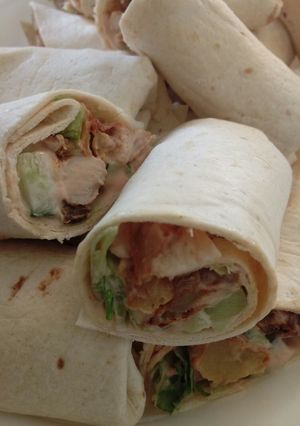 A picture of Chicken wraps.