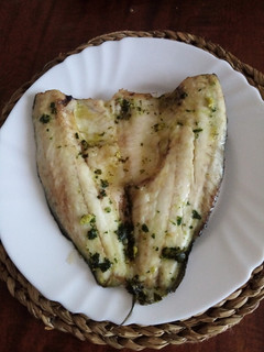 Una foto de Lubina al horno
