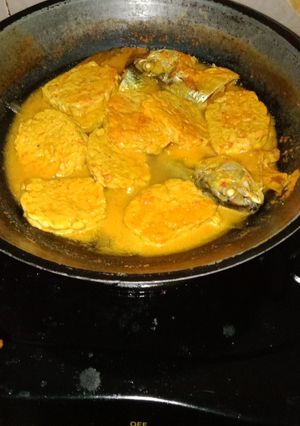 Foto resep Ikan Kembung tempe masak kuning (menu diet)