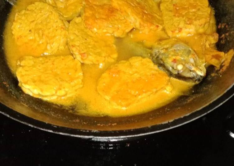 Ikan Kembung tempe masak kuning (menu diet)