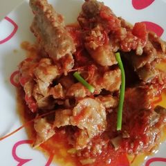 Wet fry simmered pork#4weekschallenge A picture of Wet fry simmered pork#4weekschallenge.