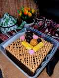 Brownies kukus Coklat Toping Selai Kacang