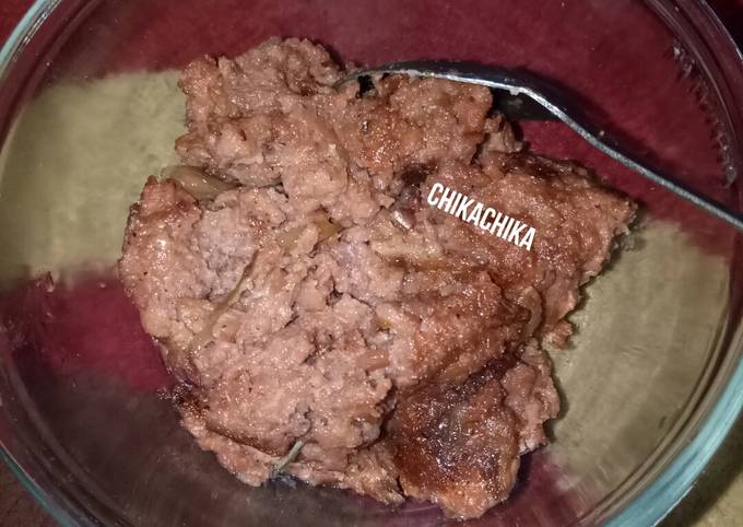 Resep Kornet sapi menu sahur simple Anti Gagal