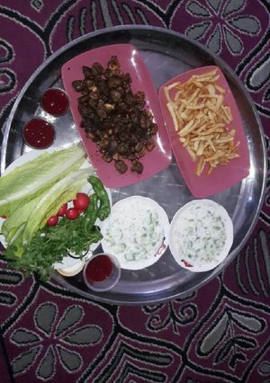 صورة لوصفة سودة وصدر بدبس الرمان 😋حمسس معا بطاطة وسلطة لبن