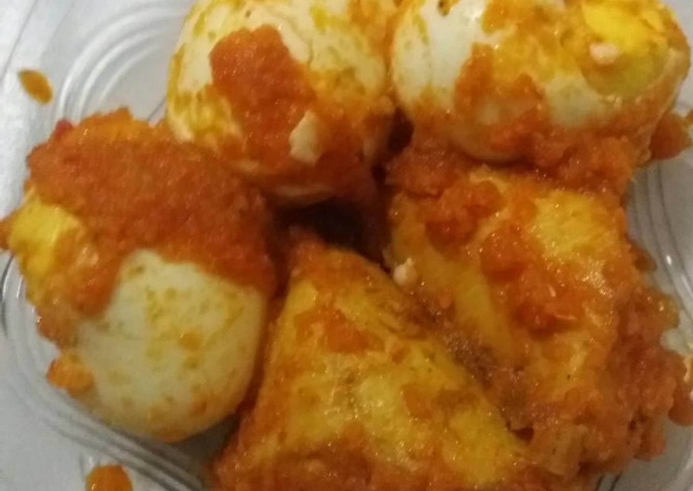 Sambal telur dan ayam untuk anak