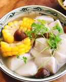 Canh khoai sọ nấu bắp và nấm