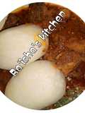 Moulded cous-cous with okro soup