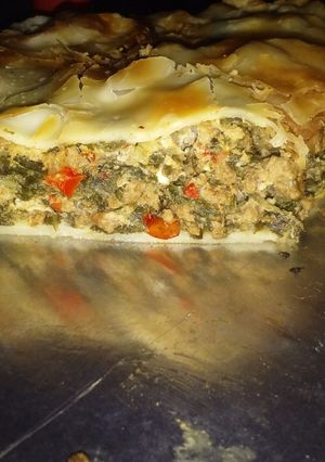 Una foto de Tarta de carne y acelga
