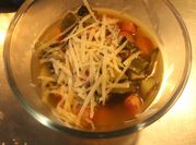 Una foto de sopa con chaucha
