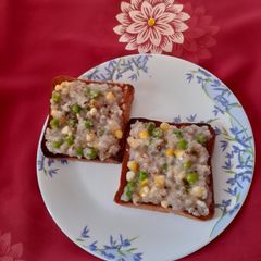 A picture of Bread Toast With Barley Spread.