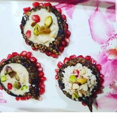 A picture of Edible diyas.