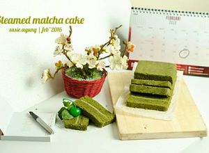 Foto resep Steamed matcha cake