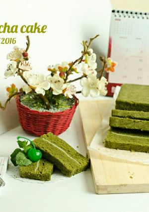 Foto resep Steamed matcha cake