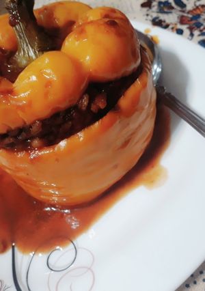 عکسی از دستور دلمه شکم پر