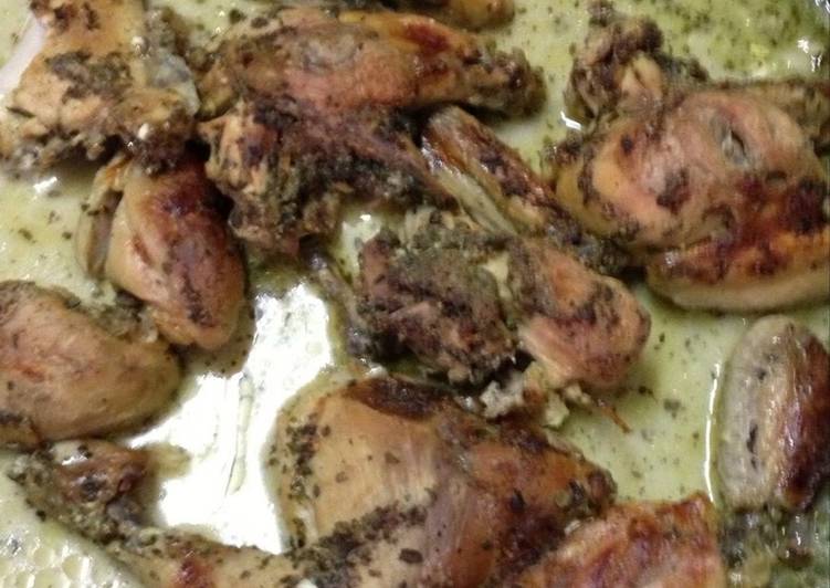 صينية دجاج بالزعتر
