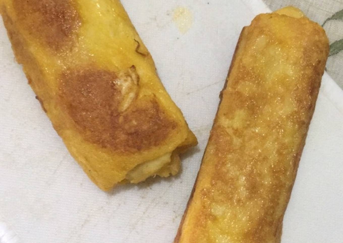 Menu sarapan anak 1th+ (Roti gulung pisang keju)