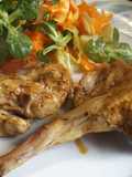 Conejo con hierbas provenzales con zumo de mandarina